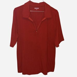 Lands-end Men's Red and Orange Polo-shirts